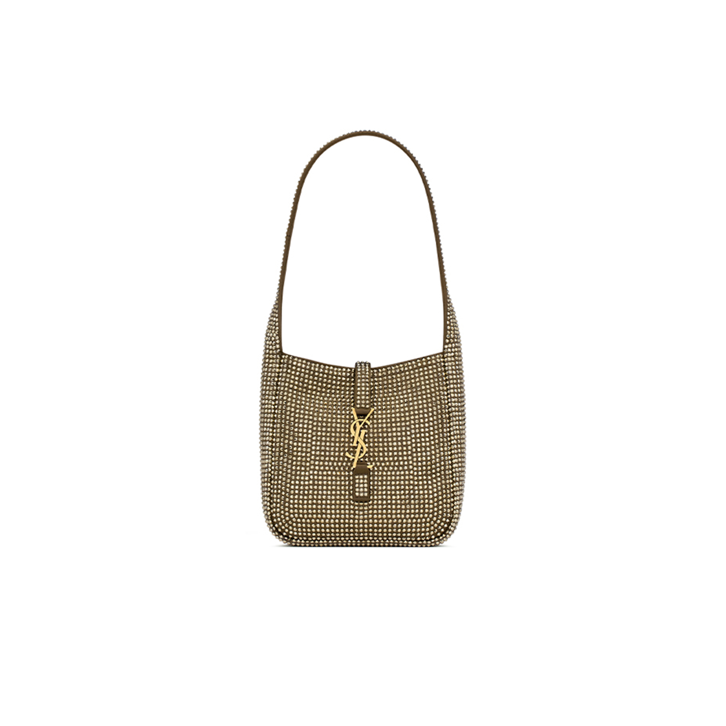 YSL LE 5 À 7 SUPPLE BABY IN SILK SATIN AND CRYSTALS 809464FADSQ2803 (16*15*7cm)